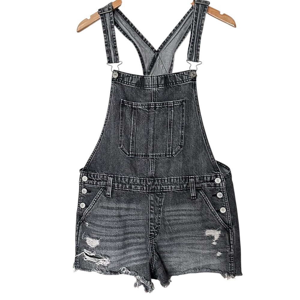 Abercrombie & Fitch Denim Overall Shortalls Size Medium